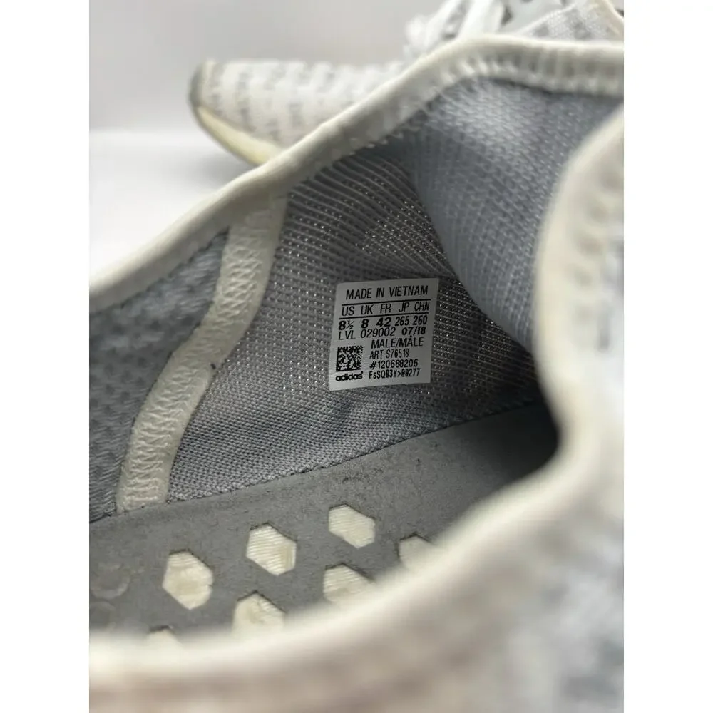 Adidas NMD R1 Whiteout Sneakers Men Size 8.5